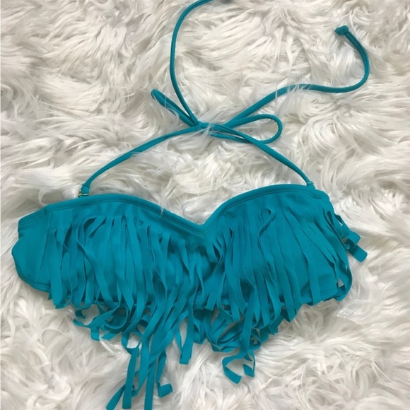 ROXY Caribbean Blue Fringe Bikini Top - Picture 9 of 9
